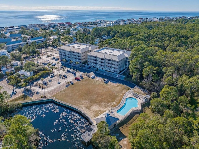 231 Somerset Bridge Rd Unit 2308, Santa Rosa Beach, FL 32459 - aerial view of a pool and a nearby body of water