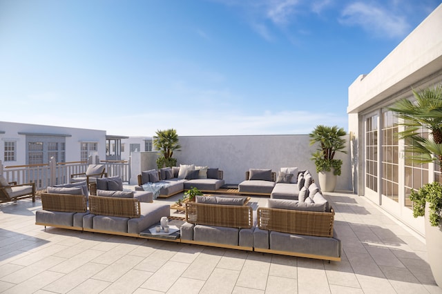 62 S Somerset St, Inlet Beach, FL 32461 - view of patio / terrace with an outdoor living space