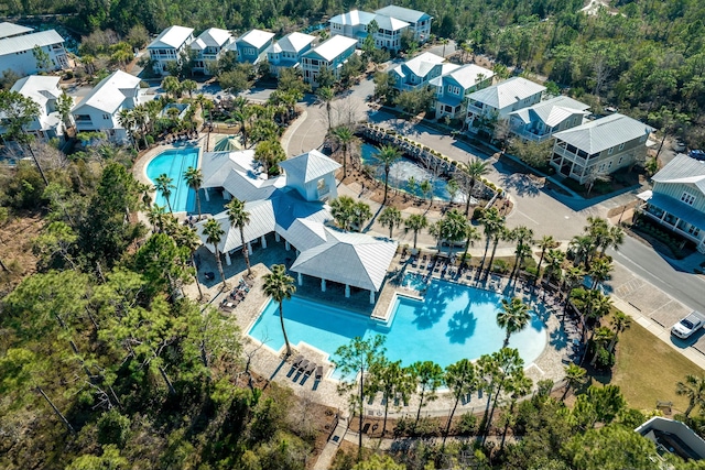 654 Flatwoods Forest Loop, Santa Rosa Beach, FL 32459 - aerial view of a pool area