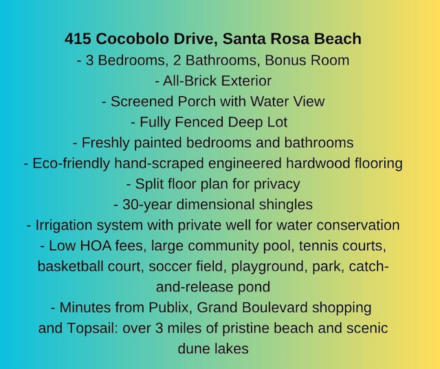 415 Cocobolo Dr, Santa Rosa Beach, FL 32459 - photo 3
