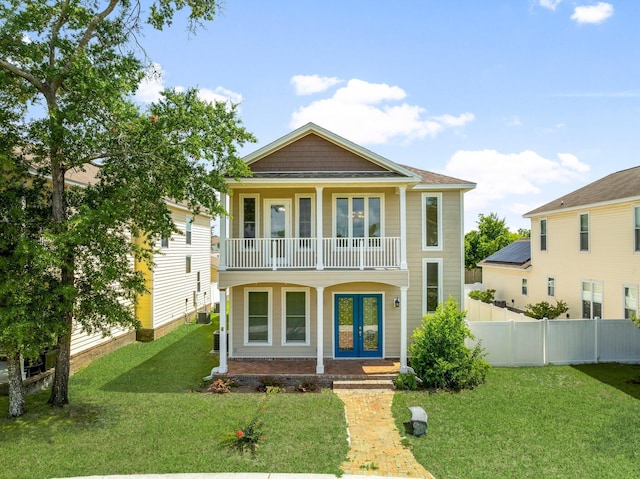3929 Indian Springs Rd, Panama City, FL 32404 - view of front facade with a balcony and covered porch