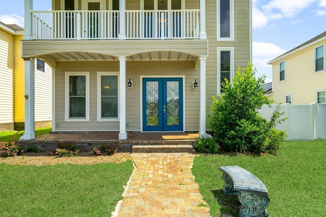 3929 Indian Springs Rd, Panama City, FL 32404 - entrance to property with french doors and a balcony