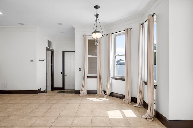 3929 Indian Springs Rd, Panama City, FL 32404 - empty room featuring ornamental molding and light tile patterned floors