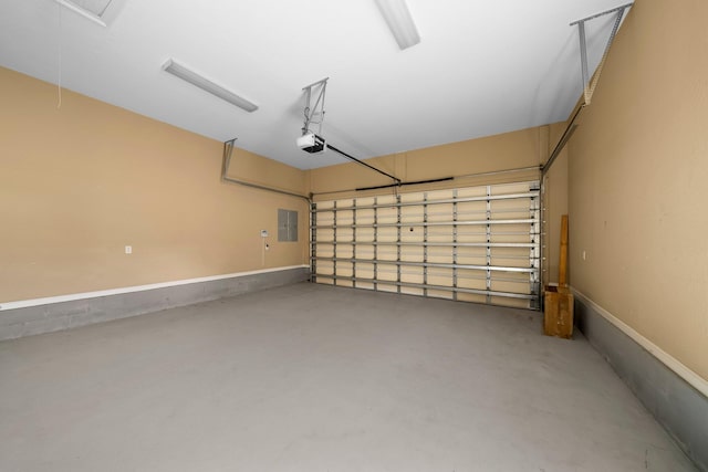 3929 Indian Springs Rd, Panama City, FL 32404 - garage featuring electric panel and a garage door opener