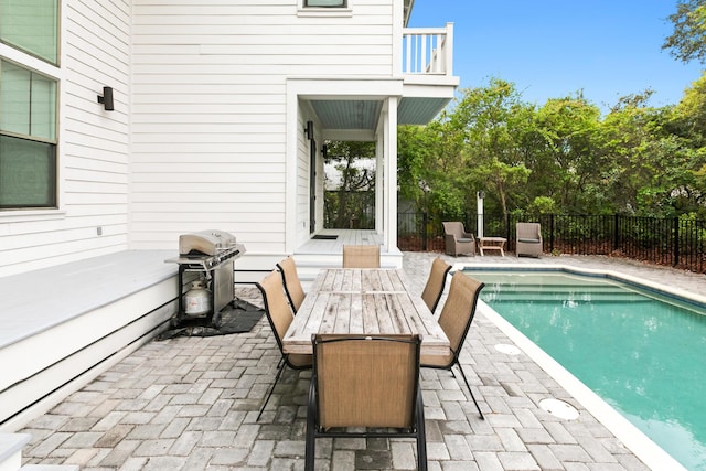 12 Seabreeze Way, Inlet Beach, FL 32461 - view of pool featuring a patio, a grill, and outdoor dining space