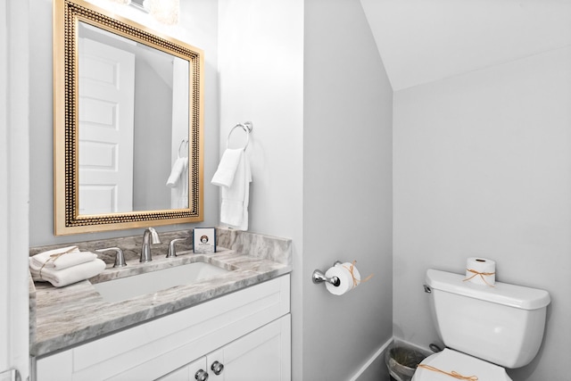12 Seabreeze Way, Inlet Beach, FL 32461 - bathroom featuring vanity and lofted ceiling