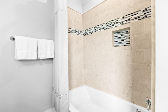 12 Seabreeze Way, Inlet Beach, FL 32461 - bathroom with shower / bath combo with shower curtain and baseboards