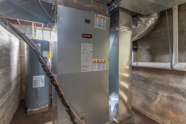 utilities featuring electric water heater