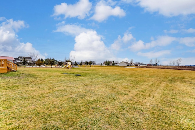 view of yard featuring a playground