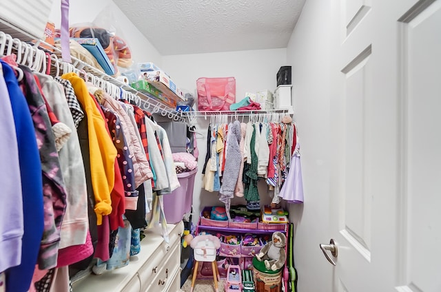 view of walk in closet