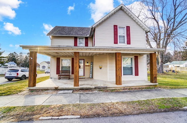 view of front of house with a porch