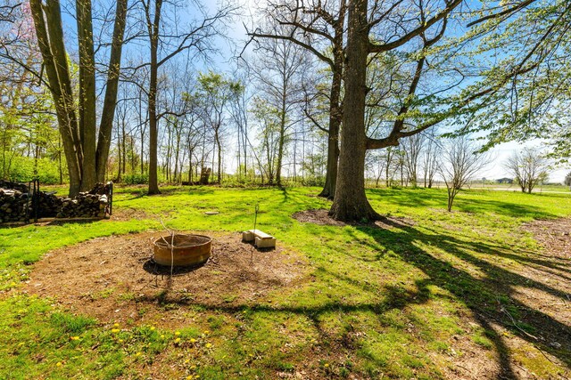 11851 Sanders Rd, Richwood, OH 43344 - view of yard with an outdoor fire pit