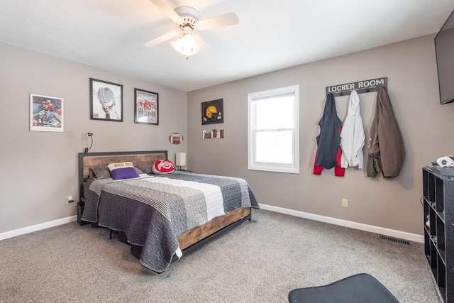 11851 Sanders Rd, Richwood, OH 43344 - carpeted bedroom featuring baseboards and ceiling fan