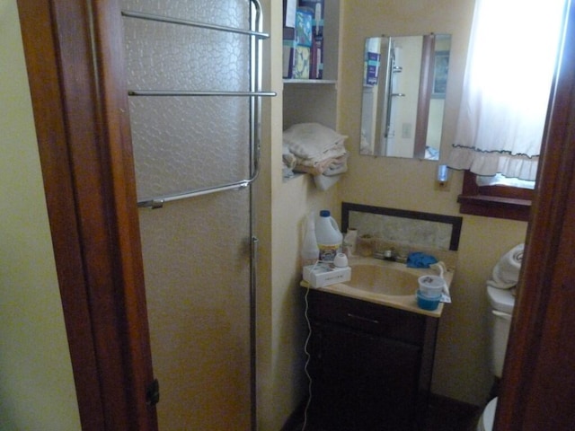 727 County Road 50, Ada, OH 45810 - bathroom with vanity and an enclosed shower