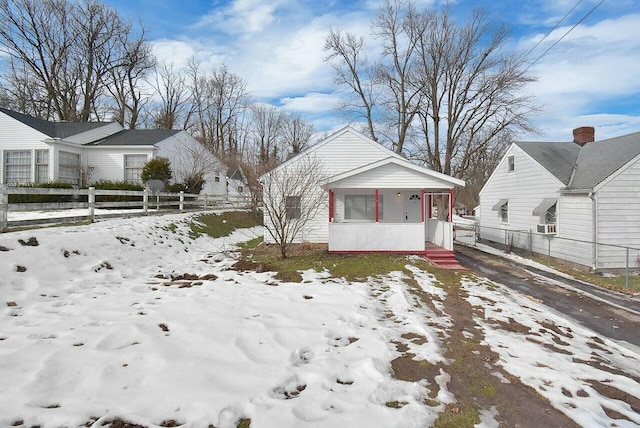 exterior space with covered porch