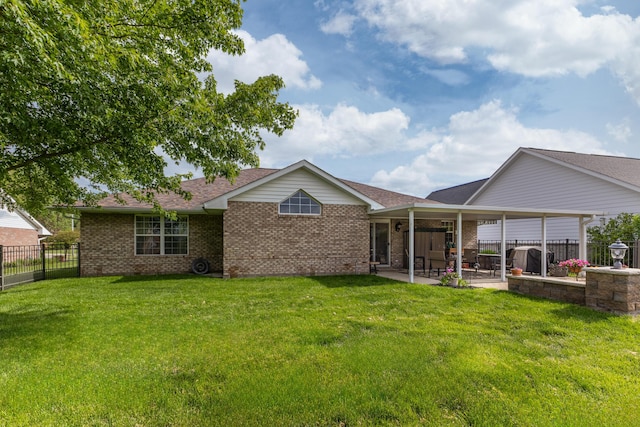 1280 Candlelite Ln, Fairborn, OH 45324 - back of house featuring brick siding, a patio, and a shingled roof