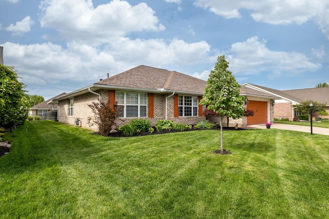 1280 Candlelite Ln, Fairborn, OH 45324 - ranch-style home featuring an attached garage, concrete driveway, a front yard, and brick siding