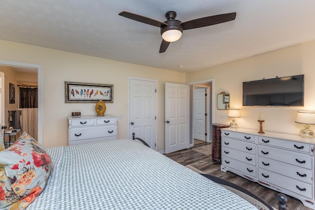 1280 Candlelite Ln, Fairborn, OH 45324 - bedroom with dark wood-style floors and a ceiling fan