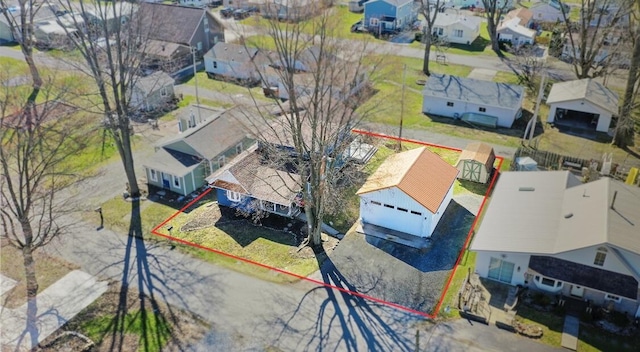 bird's eye view featuring a residential view