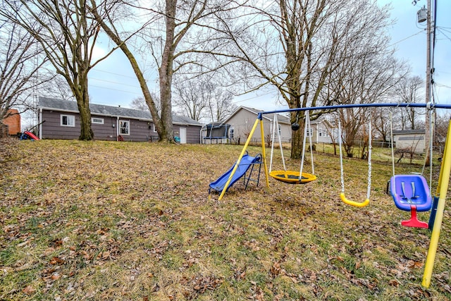 view of jungle gym