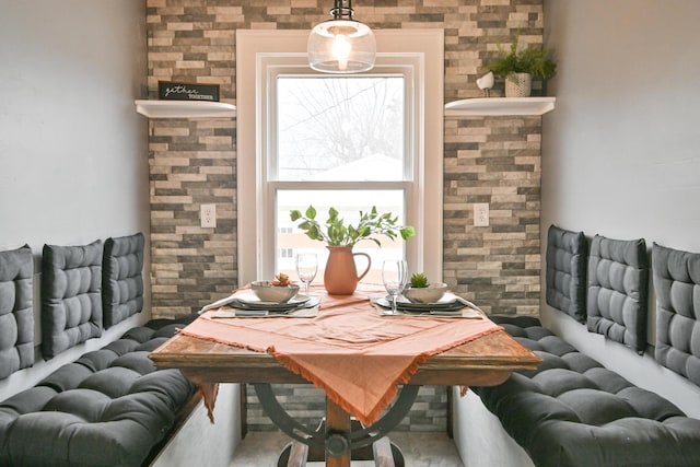 view of dining area