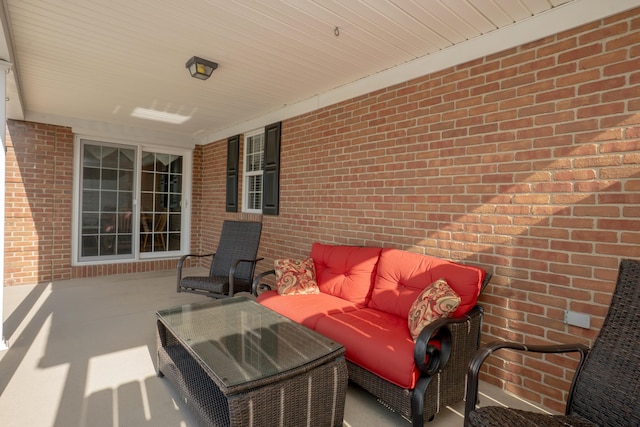 view of patio with an outdoor hangout area