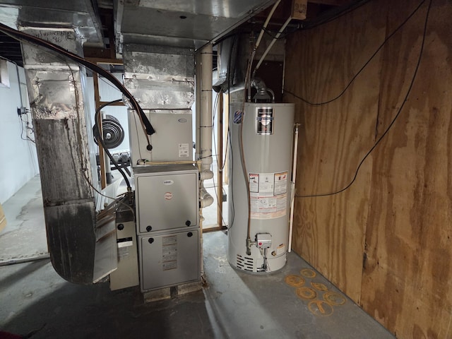 314 Concord Ave, Saint Marys, OH 45885 - utility room with gas water heater and heating unit