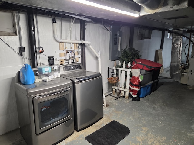 314 Concord Ave, Saint Marys, OH 45885 - unfinished below grade area with washer and dryer and electric panel