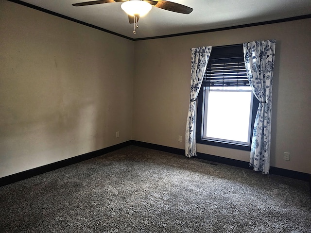 2 E Main St, Fletcher, OH 45326 - unfurnished room featuring a ceiling fan and ornamental molding