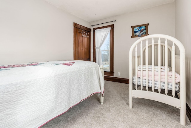 bedroom featuring carpet floors