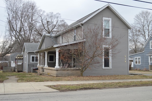 view of front of home with covered porch