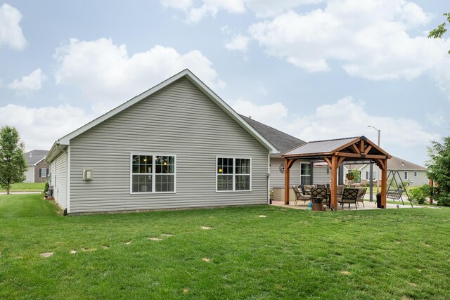 725 Loxley Ln, Troy, OH 45373 - rear view of property featuring a gazebo, a yard, and a patio area