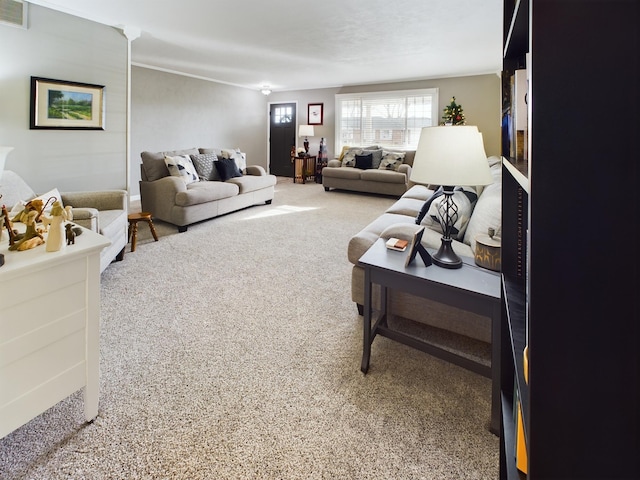 view of carpeted living room