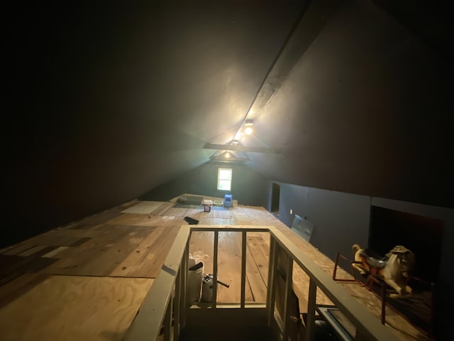 bonus room featuring vaulted ceiling