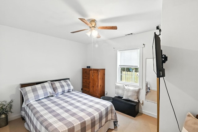 11372 Kickapoo Path, Lakeview, OH 43331 - bedroom with ceiling fan and baseboards