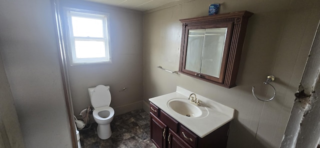 half bath with toilet and vanity