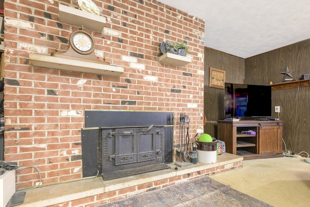5714 Hickory Dr, West Liberty, OH 43357 - living room with wood walls