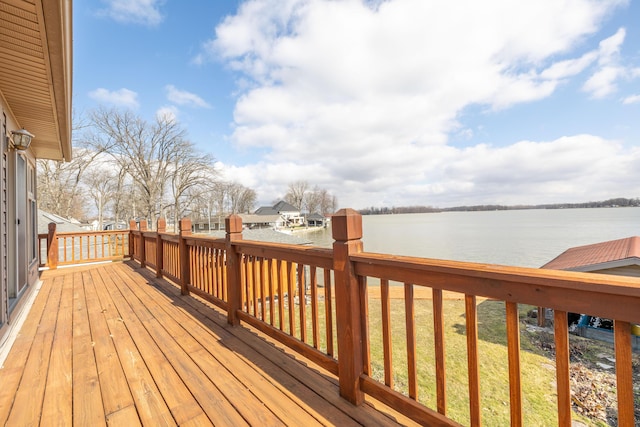 10989 Seminole Shore Dr, Huntsville, OH 43324 - wooden terrace with a water view