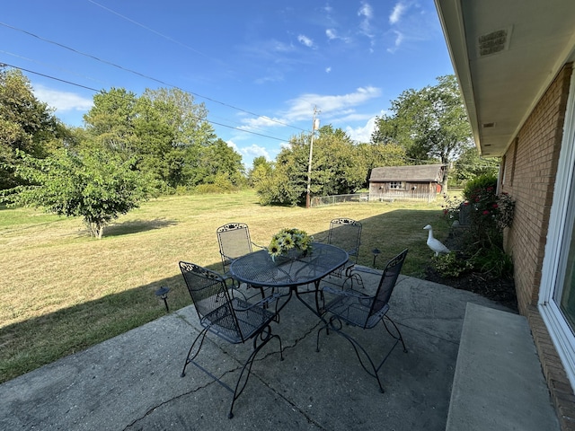 view of patio / terrace featuring outdoor dining space