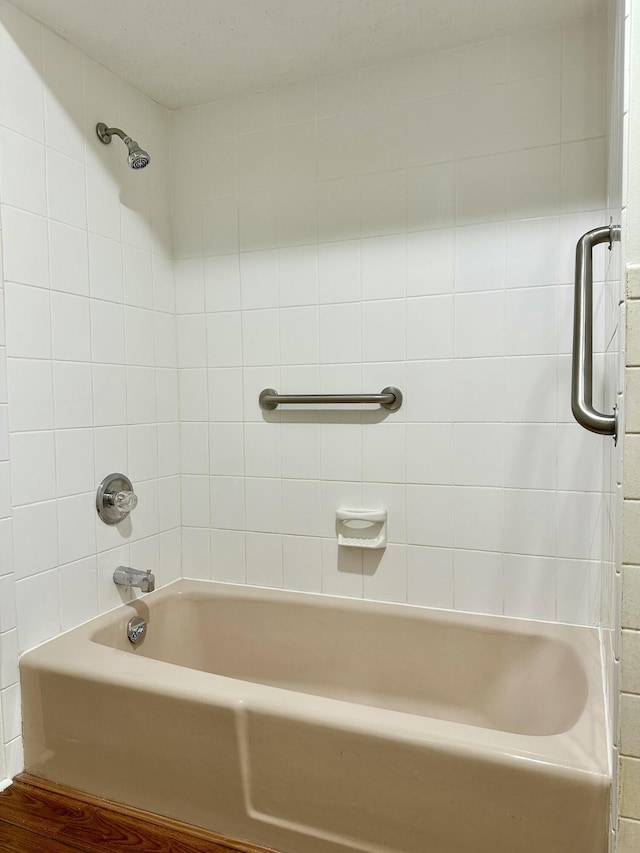 bathroom featuring bathtub / shower combination