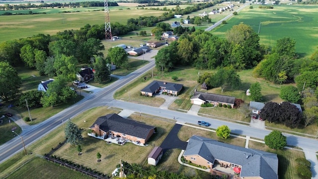 aerial view with a rural view