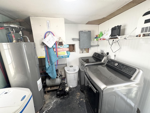 13864 Public Dr, Lakeview, OH 43331 - laundry area with independent washer and dryer and electric water heater