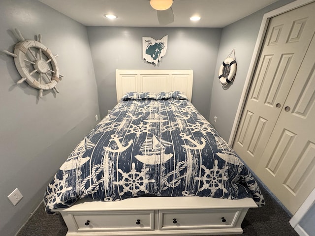 13864 Public Dr, Lakeview, OH 43331 - bedroom with recessed lighting and carpet