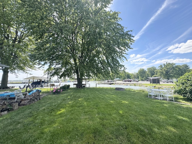 13864 Public Dr, Lakeview, OH 43331 - view of yard with a water view