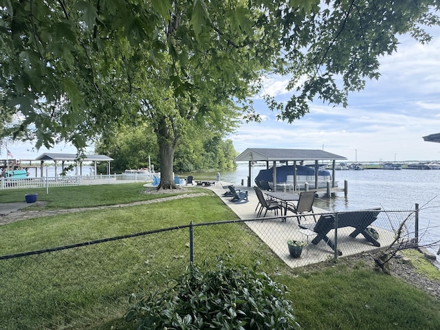 13864 Public Dr, Lakeview, OH 43331 - dock area with a water view and boat lift