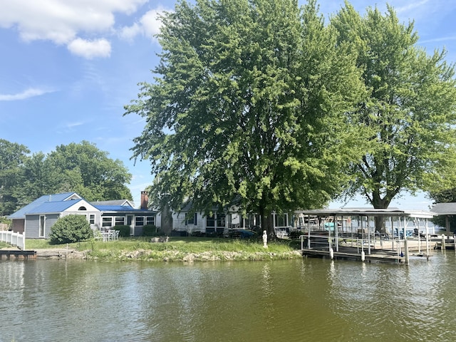 13864 Public Dr, Lakeview, OH 43331 - dock with a water view and boat lift