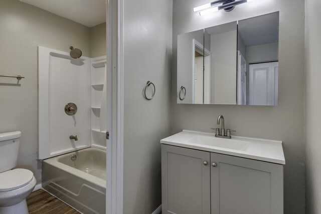 3112 Legend Way, Dayton, OH 45449 - full bath featuring vanity, bathtub / shower combination, and wood finished floors