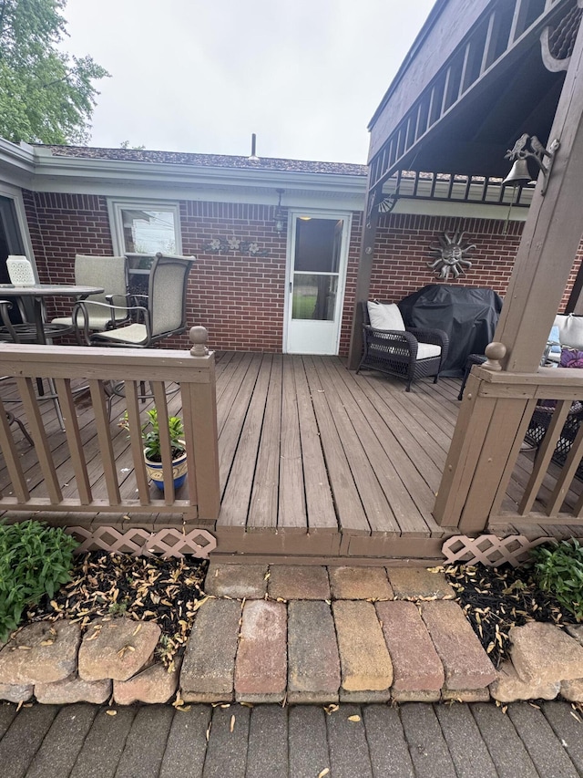 612 S Main St, Saint Marys, OH 45885 - wooden terrace featuring outdoor dining space