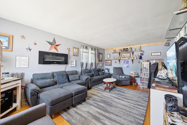 living room featuring wood finished floors