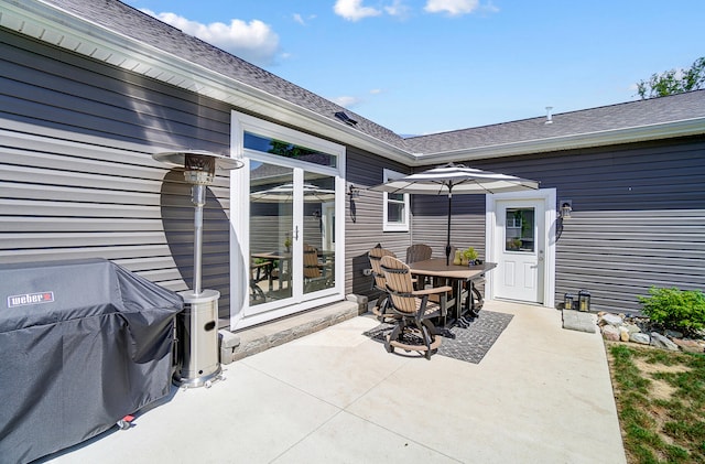 view of patio featuring grilling area